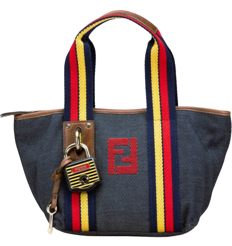FENDI Denim Logo Bag