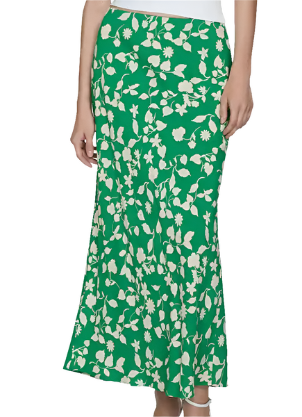 MANGO Printed long skirt