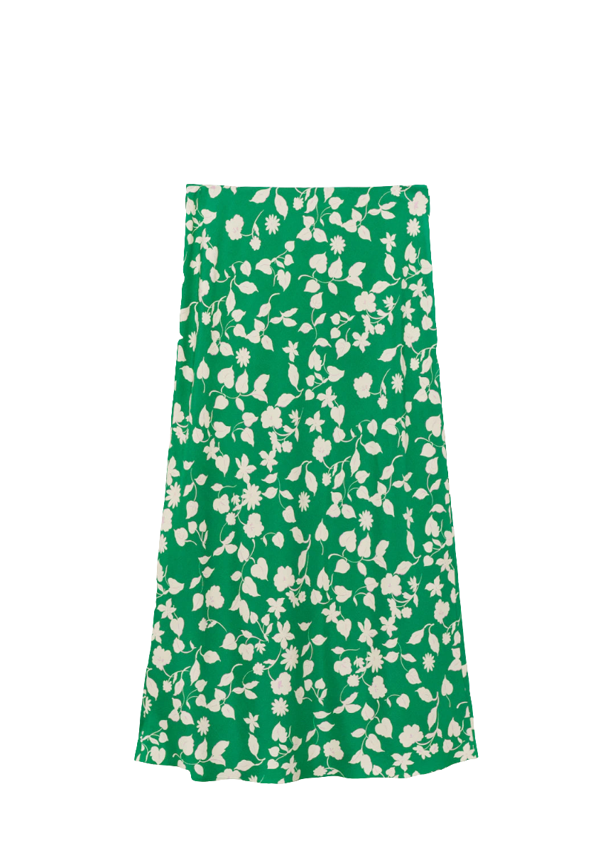 MANGO Printed long skirt