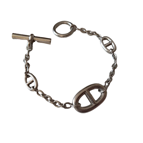 Hermes silver bracelet