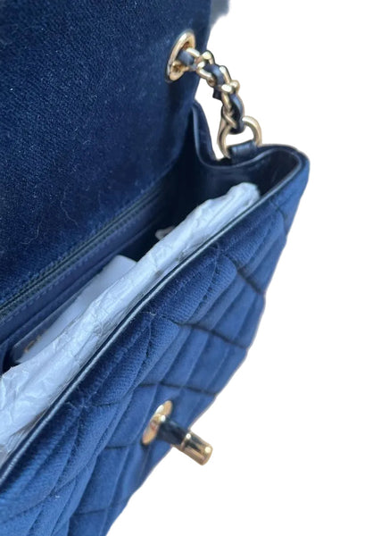 Chanel Velvet Mini Pearl Crush Flap Bag