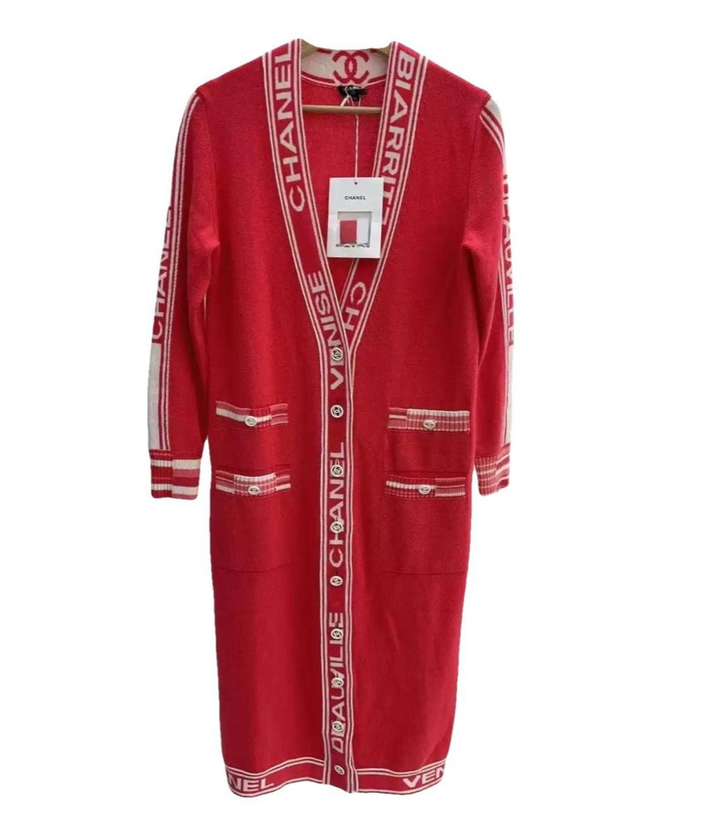 Chanel long cardigan coat
