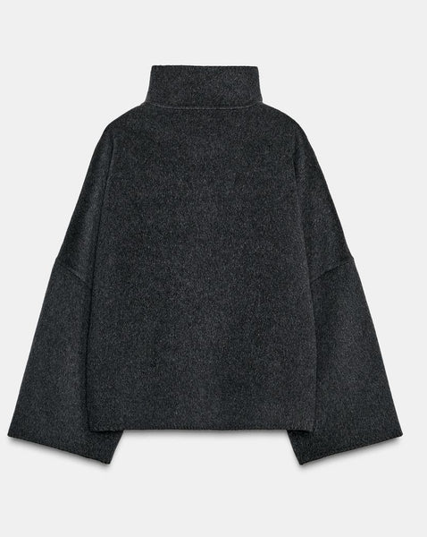 CROPPED WOOL COAT